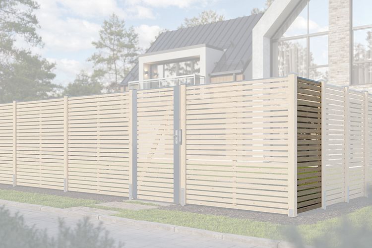 Karibu Sichtschutzzaun Lamelle 900 x 1860 mm 