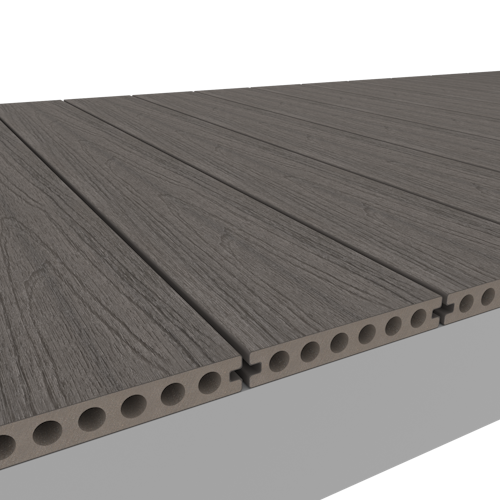NewTechWood Deluxe WPC-Terrassendiele Hohlkammer Silver Gray  23 x 138 mm