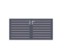 Vorschaubild dz VIDUAL Swing Doppeltor Line 100 x 20 mm Rechteckprofil  Distanz 10 mm symmetrisch