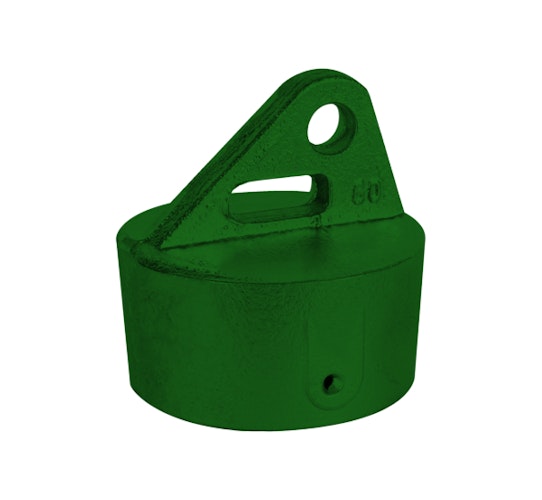 Alberts® Strebenkappe, Aluminium, grün Kst.b. RAL 6005, für Pfosten ⌀60 mm 655136