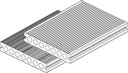 Vorschaubild Handmuster OSMO MULTI-DECK Terrassendiele Hohlkammer grau 25 x 150 mm gebürstet/geriffelt
