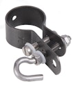 Vorschaubild Alberts® Schelle,Befestigung v. Geflechtspannstan Pfosten,verzinkt,anthrazit Kst.b.,⌀48mm 655686