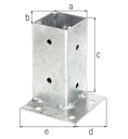 Vorschaubild Alberts® Aufschraubhülse für Ecken 150mm für verschiedene Pfostenstärken