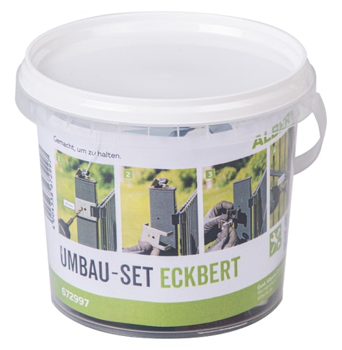 Alberts® Umbau-Set Eckbert, von Zaunpfosten zu Eckpfosten, Kunststoff, schwarz 672997