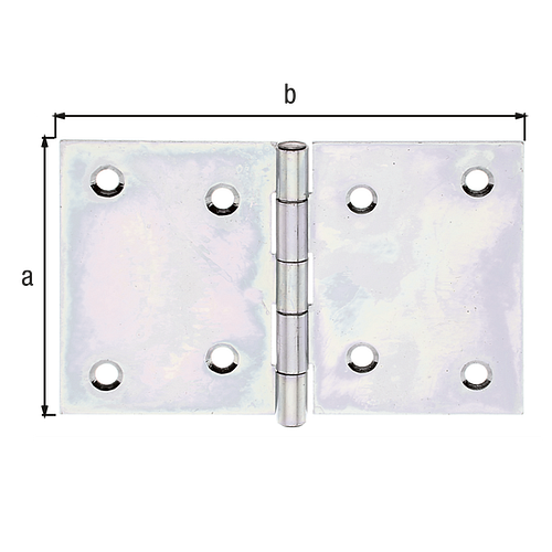 Alberts® Scharnier, galvanisch verzinkt dickschichtpassiviert, LxB 80x120 mm 346515