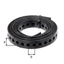 Vorschaubild Alberts® Lochband schwarz kunststoffbeschichtet Breite 17 mm Länge 1,5 m