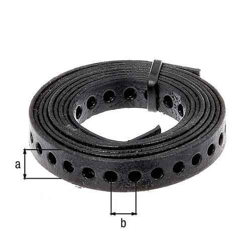Alberts® Lochband schwarz kunststoffbeschichtet Breite 17 mm Länge 1,5 m