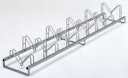 Vorschaubild Alberts® Mehrfach-Fahrradständer Kiel freist.,fvz,z.Aufschr.,Einstellplätze 10,L3000 mm 692803