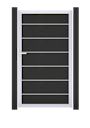 Vorschaubild GroJa Solid Grande Premium Tor Standard 1-flügelig mit Aluminiumrahmen