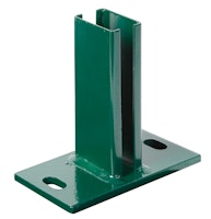 Alberts® Pfostenträger f.Zaunpfosten Doppelstab-Gittermatten,grün,z.Aufschraub.f.60x40mm 685584