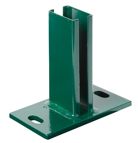 Alberts® Pfostenträger f.Zaunpfosten Doppelstab-Gittermatten,grün,z.Aufschraub.f.60x40mm 685584