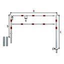 Vorschaubild Alberts® Absperrgitter Moovy fvz.,z.Einb.,B3000mm,Höhe über Boden 1000mm 770266