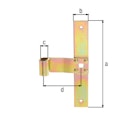 Vorschaubild Alberts® Fensterladen-Mittelband gerade galv.gelb verzinkt HxB 200x30 mm,Rolle ⌀13 mm 