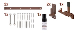 Alberts® Beschlagsortiment für Einzeltore DURAVIS® rostbraun