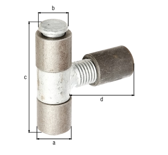 Alberts® Anschweißband f.Metallt.,verstellb.,HxL 95x95mm,Belast.max.200kg