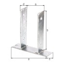 Vorschaubild Alberts® U-Pfostenträger 200x60x4mm zum Aufschrauben für verschiedene Pfostenstärken