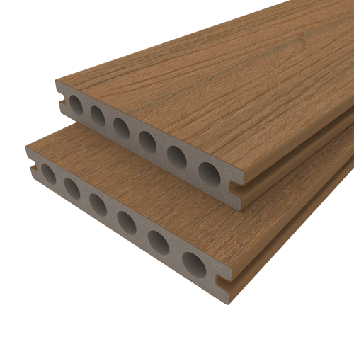 NewTechWood Deluxe WPC-Terrassendiele Hohlkammer Teak  23 x 138 mm