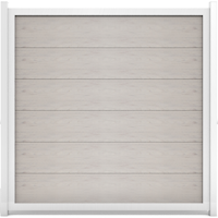 GroJa Viento Designzaun  Sondermaß Element mit Rahmen Silber