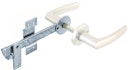Vorschaubild Alberts® Flechtzaun-Einzeltorverschl.,blau vz,Drücker und Rosette aus Alu,Länge 170 mm 
