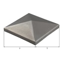Vorschaubild Alberts® Pfostenkappe,für Metallpfosten,Stahl roh,zum Anschweißen,LxB 80x80 mm