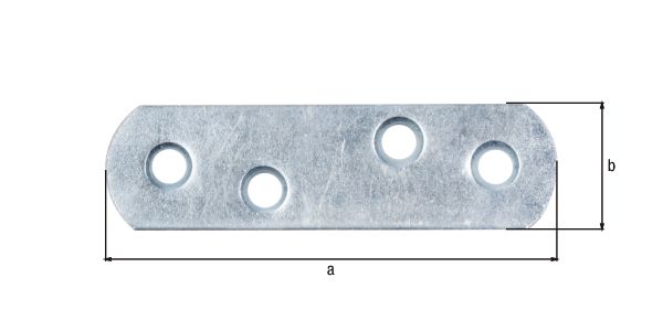 Alberts® Flachverbinder mit abgerundeten Enden 16x57 mm