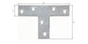 Vorschaubild Flachverbinder T-Form verz. 70x50x16 mm