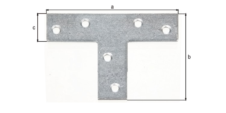 Flachverbinder T-Form verz. 70x50x16 mm