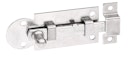 Vorschaubild Alberts® Fensterriegel, mit Knopf, gerade, mit Schlaufe, galvanisch verzinkt dickschichtpassiviert,Platte LxB 61x26 mm 113001