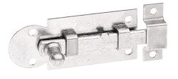Alberts® Fensterriegel, mit Knopf, gerade, mit Schlaufe, galvanisch verzinkt dickschichtpassiviert,Platte LxB 61x26 mm 113001