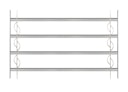 Vorschaubild Alberts® Fenstergitter Secorino Style,ausziehbar,galv.blau verzinkt,HxB-B 600x1000-1500mm 