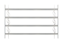 Alberts® Fenstergitter Secorino Style,ausziehbar,galv.blau verzinkt,HxB-B 600x1000-1500mm 