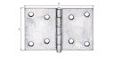 Vorschaubild Alberts® Scharnier Edelstahl 60x90 mm