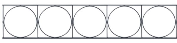 Alberts® Dekorelement Design Oslo, verzinkt, anthrazit RAL 7016,BxH 2000 x 200 mm 665234