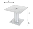 Vorschaubild Alberts® Pfostenträger zum Aufschrauben Ø42/150x100