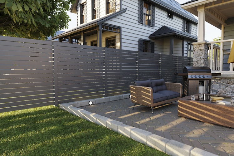 dz Alu Steckzaunelement VIDUAL Line 100 Distanz 10 mm für Pfosten 90/90 mm