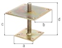 Vorschaubild Alberts® I-Pfostenträger höhenverstellbar 30-150mm 150x150
