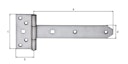 Vorschaubild Alberts® Kreuzgehänge Edelstahl Scharnier 92x44 Band 191,5x34 mm