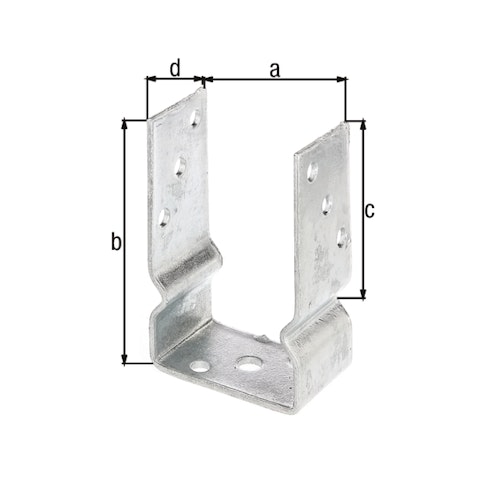 Alberts® U-Pfostenträger Holzschutz 150x60x4mm zum Aufschrauben für verschiedene Pfostenstärken