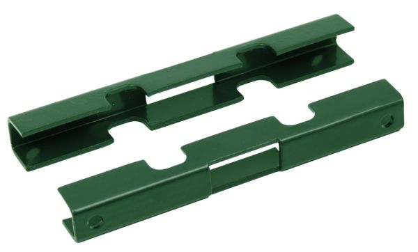 Alberts® Mattenverbinder für Doppelstab-Gittermatten,feuerv.grün,f.PF ⌀48mm m.Bohrung 673338