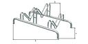 Vorschaubild Alberts® Mehrfach-Fahrradständer freist.,fvz, Einstellplätze 3, LxT 1000x515 mm 692636