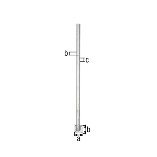 Alberts® Universalpfosten 30x30mm direkt auf Platte geschw. feuerverzinkt zAnschr. L 1150mm 