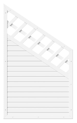 T&J LIGHTLINE KS-Zaun Ranki Ecke rechts 90 x 180/90 cm, weiß