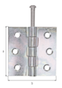 Vorschaubild Alberts® Scharnier  63x63 mm