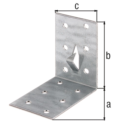 Lochplattenwinkel verz. 60x60x60x1,5 mm