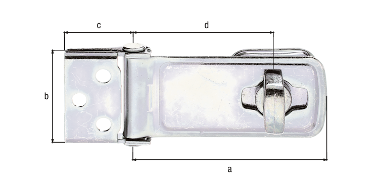 Alberts® Sicherheits-Überfalle, galvanisch verzinkt dickschichtpassiviert, LxB Überfalle:85x40,L Platte: 30 mm 348397