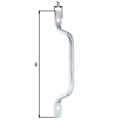 Vorschaubild Alberts® Torgriff, Stahl roh, galvanisch verzinkt dickschichtpassiviert, Länge 159 mm, Breite 13 mm 307349