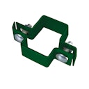 Vorschaubild Alberts® Mittelschelle für Vierkantpfosten,verzinkt,grün Kst.b,für Pfosten 60x40 mm 680305