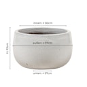 Vorschaubild Vosteen Design Blumentopf Terrakotta weiss ⌀ 37 cm x H 22 cm