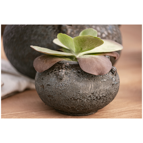 Vosteen Design Blumentopf / Pflanzgefäß Terrakotta schwarz ø 23 cm x H 16 cm