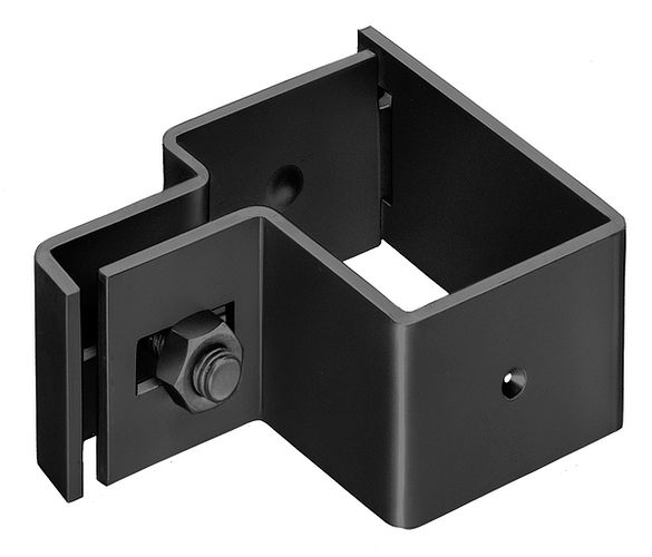 Alberts® Endschelle für Vierkantpfosten,verzinkt,anthrazit Kst.b,für Pfosten 60x40mm 656904